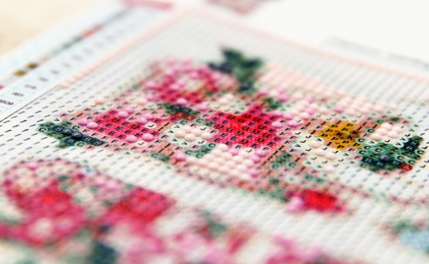 haft krzyżykowy kolorowy